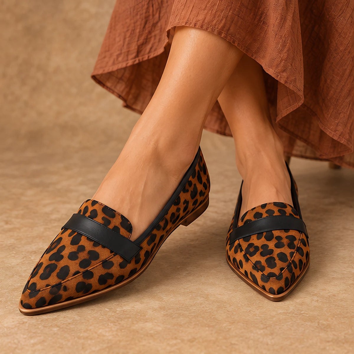 Adelina Women's Orthopedic Slip-On Loafers - Leopard - female - Eric Muller - Image 4