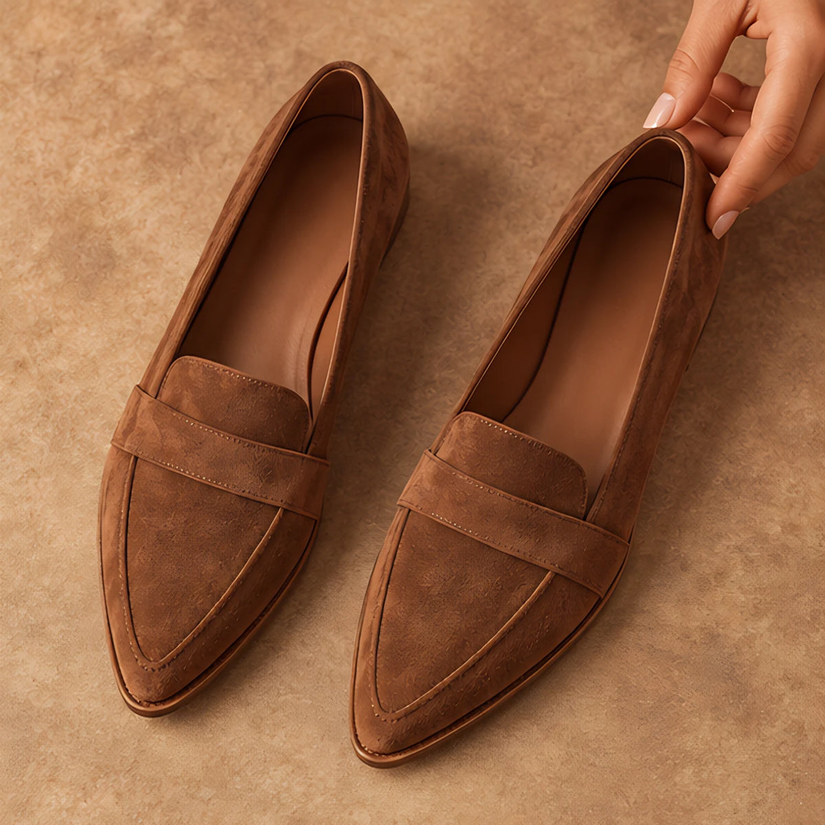 Adelina Women's Orthopedic Slip-On Loafers - Brown - Shoes - Eric Muller - Image 2