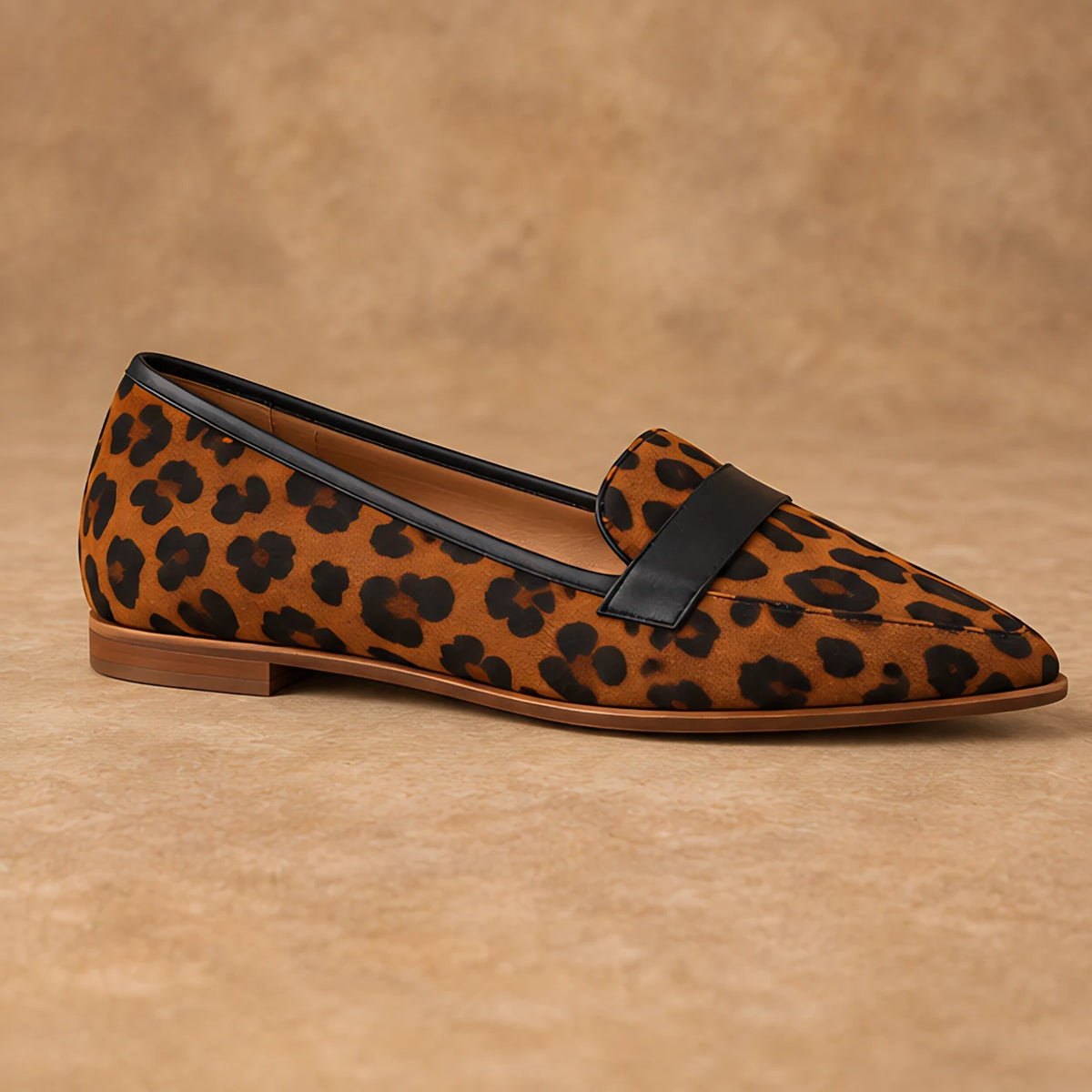 Adelina Women's Orthopedic Slip-On Loafers - Leopard - Women's Footwear > Loafers > Pointed-Toe Loafers - Eric Muller - Image 3