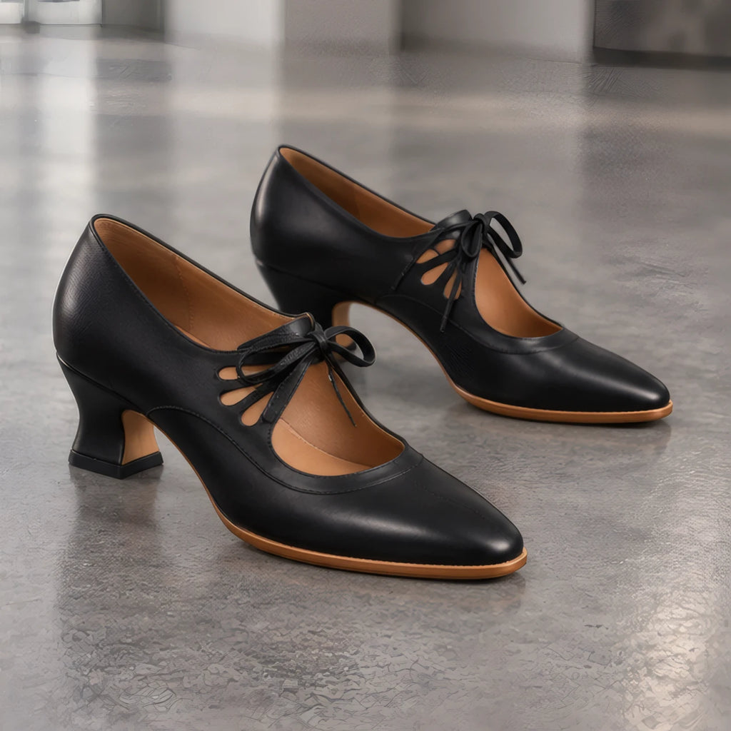 Anastasia Women's Sculpted-Heel Leather Pumps - Black - women's heels - Eric Muller - Image 5