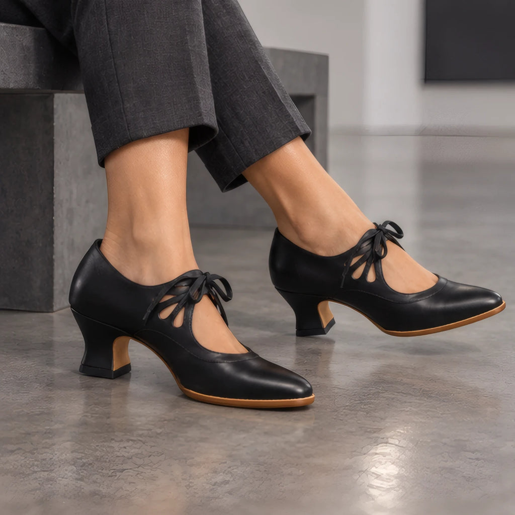 Anastasia Women's Sculpted-Heel Leather Pumps - Black - women's footwear - Eric Muller - Image 4