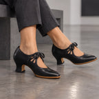 Anastasia Women's Sculpted-Heel Leather Pumps - Black - women's footwear - Eric Muller - Image 4