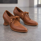 Anastasia Women's Sculpted-Heel Leather Pumps - Brown - women's heels - Eric Muller - Image 5