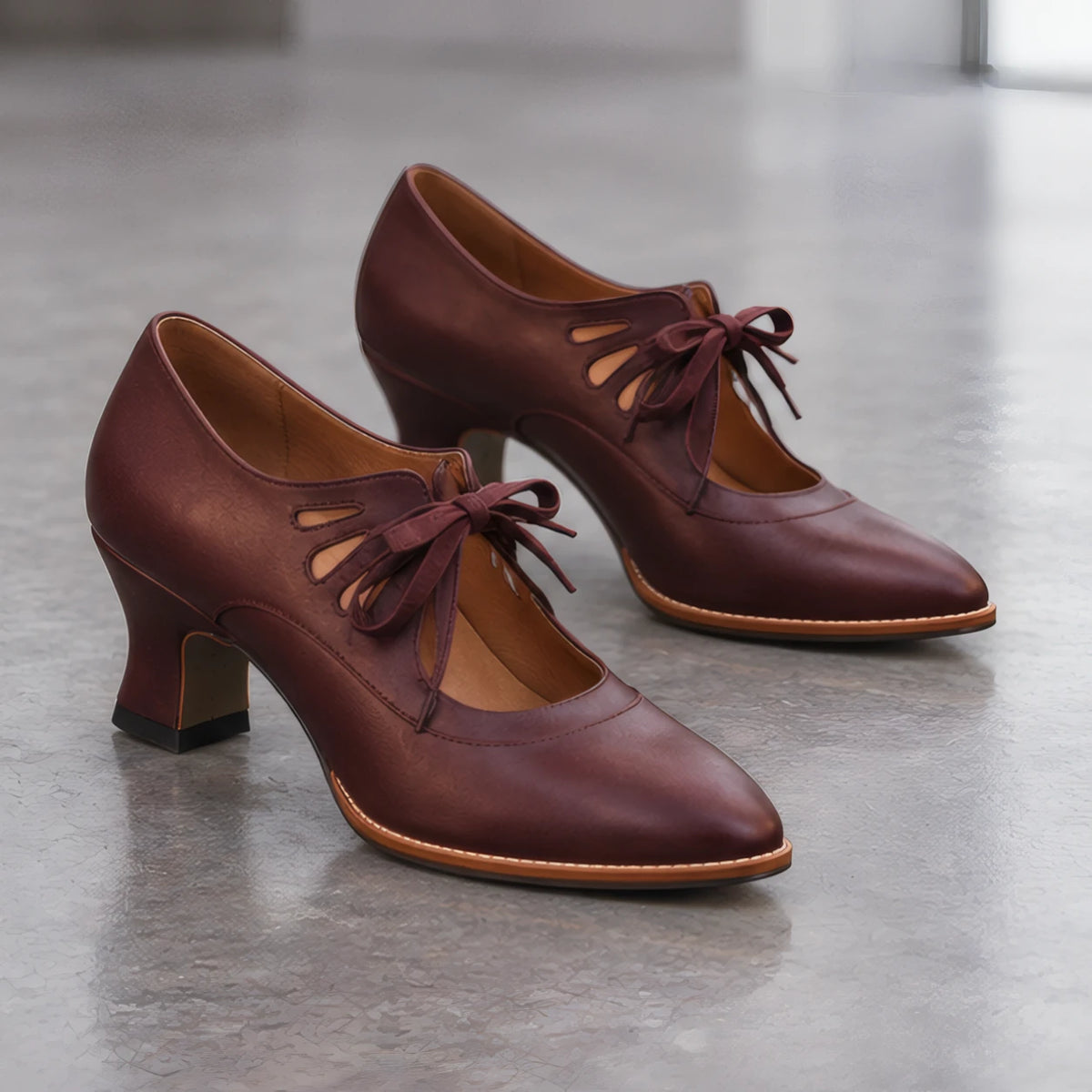 Anastasia Women's Sculpted-Heel Leather Pumps - Red - women's heels - Eric Muller - Image 5