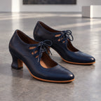 Anastasia Women's Sculpted-Heel Leather Pumps - Blue - women's heels - Eric Muller - Image 5