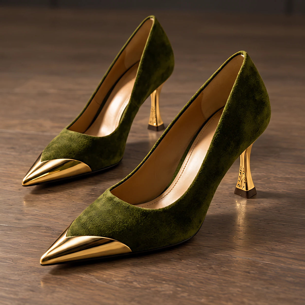 Annaliese Women's Arch Support Suede Heels - Olive - female - Eric Muller - Image 3