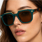 Ashcombe Double-Bridge Shades - Jade - acetate sunglasses - Eric Muller - Image 4