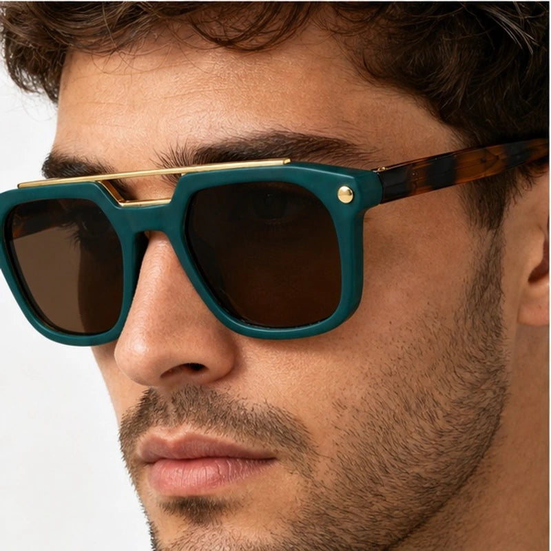 Ashcombe Double-Bridge Shades - Jade - double bridge sunglasses - Eric Muller - Image 3