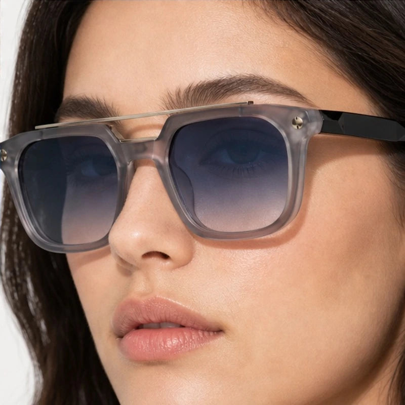 Ashcombe Double-Bridge Shades - Slate - acetate sunglasses - Eric Muller - Image 4