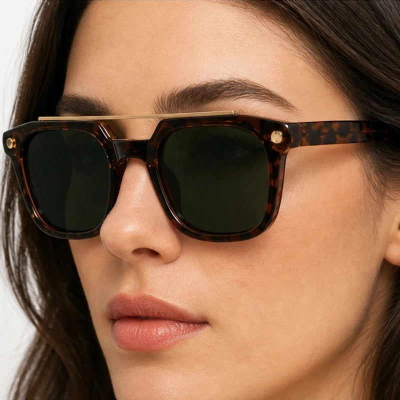 Ashcombe Double-Bridge Shades - Havana - acetate sunglasses - Eric Muller - Image 4