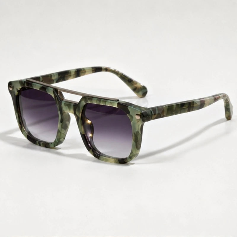 Ashcombe Double-Bridge Shades - Olive - Sunglasses - Eric Muller - Image 1