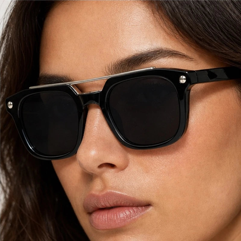 Ashcombe Double-Bridge Shades - Onyx - acetate sunglasses - Eric Muller - Image 4