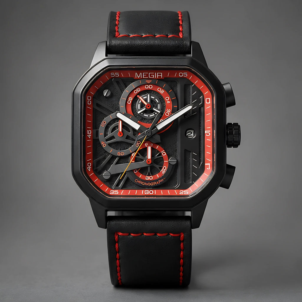 Asteron Men's Chronomaster Watch 42mm - Crimson - Watches > Chronograph Watches - Eric Muller - Image 2