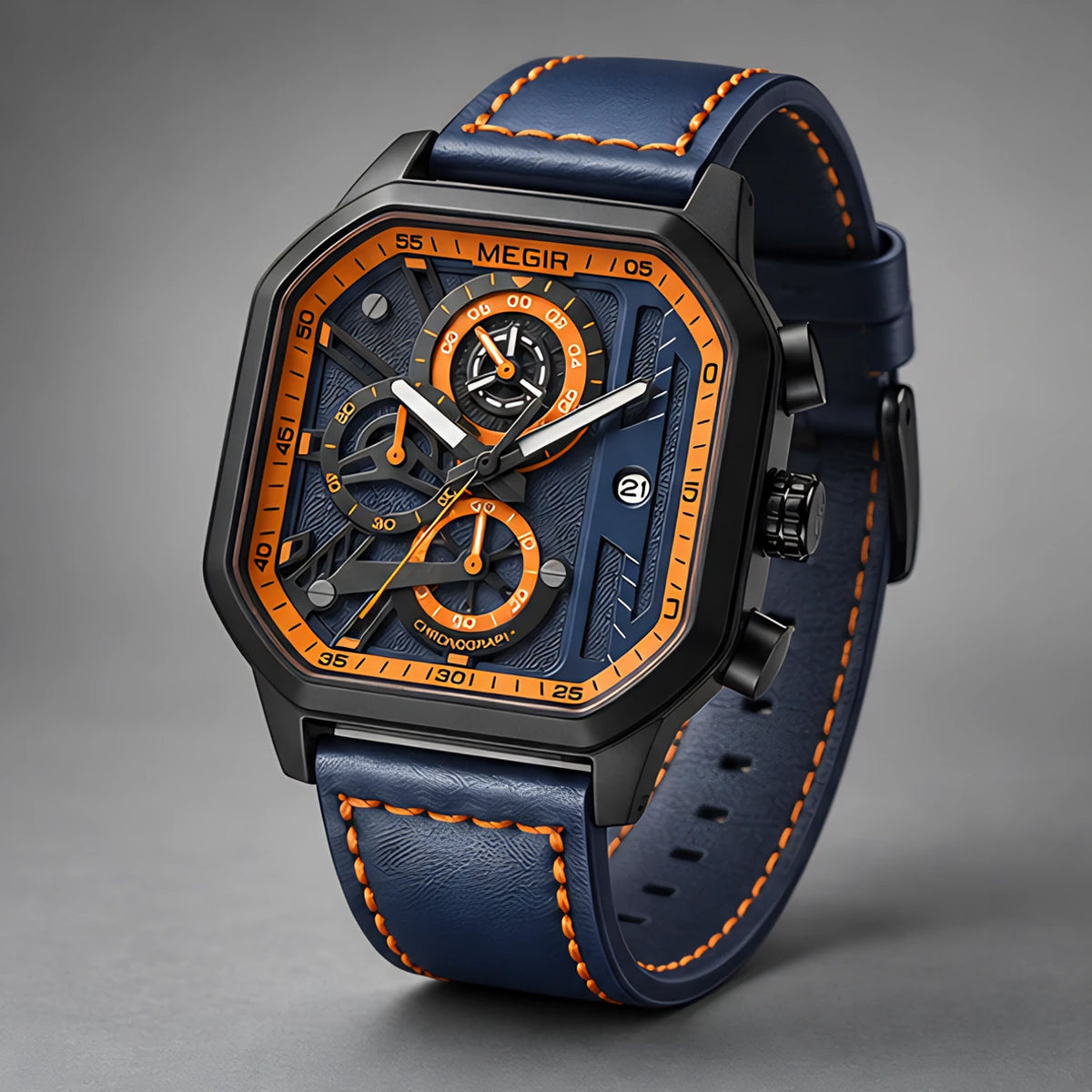 Asteron Men's Chronomaster Watch 42mm - Royal Blue - Watches > Chronograph Watches - Eric Muller - Image 1