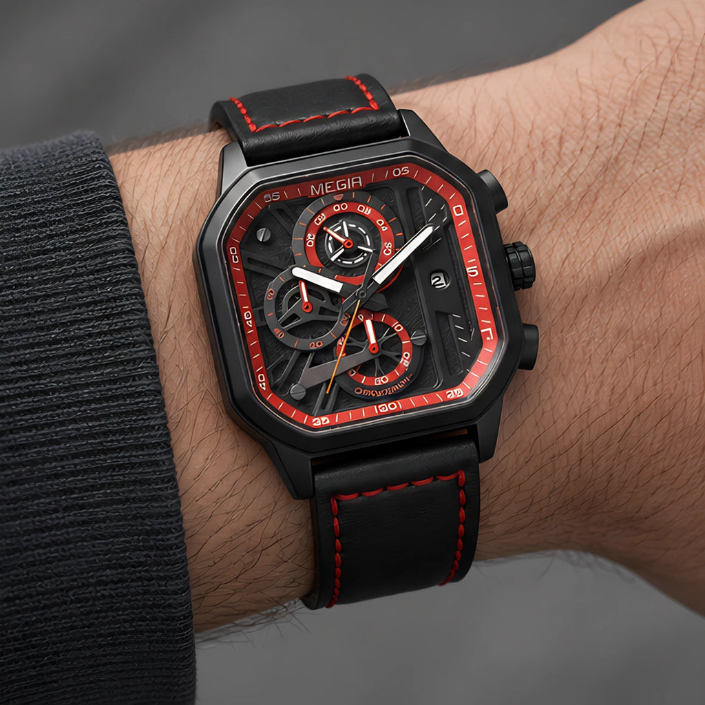 Asteron Men's Chronomaster Watch 42mm - Crimson - male - Eric Muller - Image 3