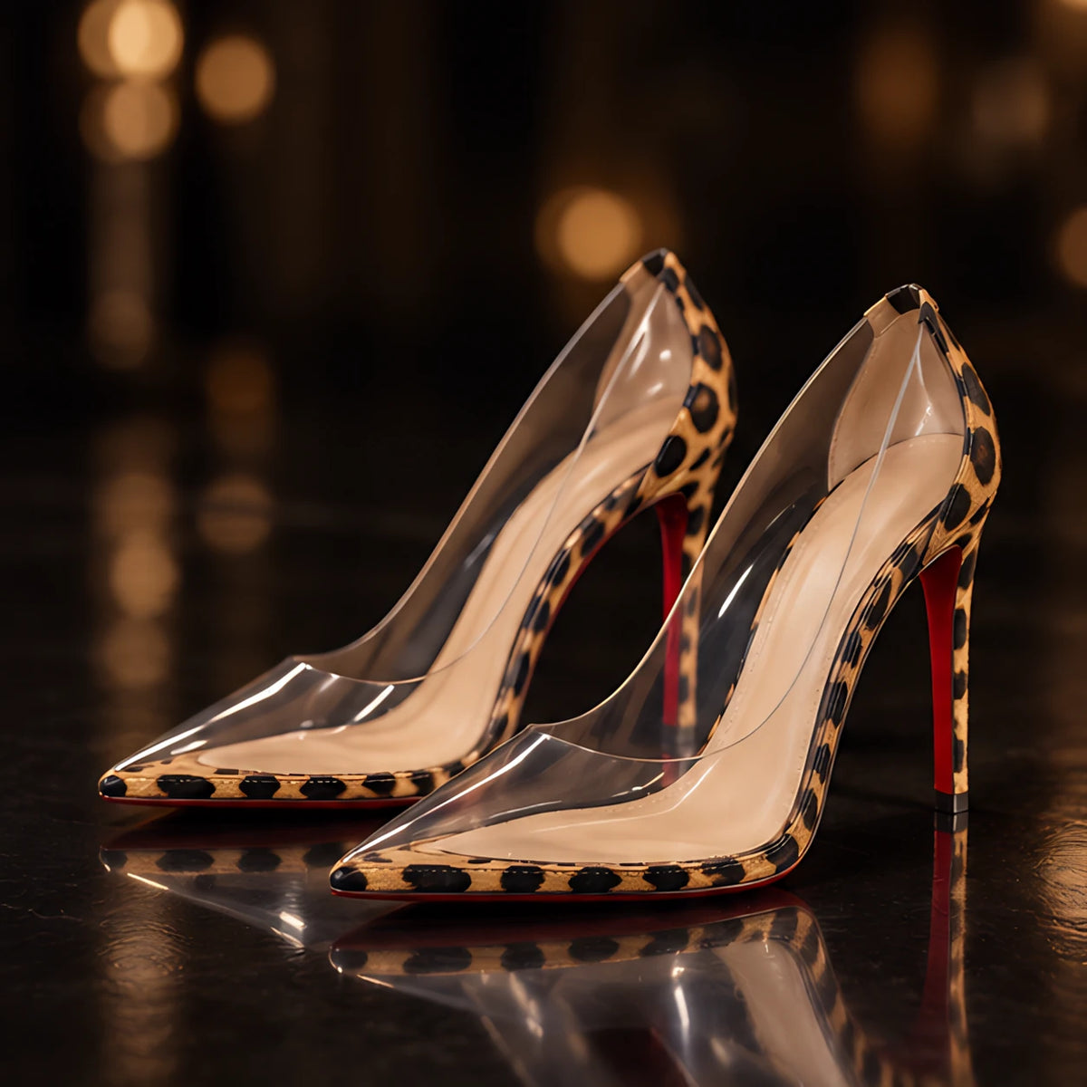 Aubriella Transparent Pumps - Savanna Noir - Women's Footwear > Heels > Stiletto Pumps - Eric Muller - Image 1