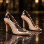 Aubriella Transparent Pumps - Crystal Nude - Women's Footwear > Heels > Stiletto Pumps - Eric Muller - Image 1