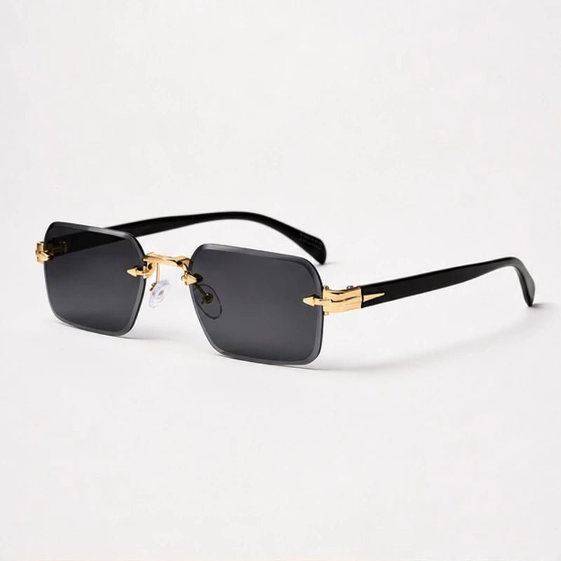 Auden Rimless Rectangular Shades - Noir - Sunglasses - Eric Muller - Image 1
