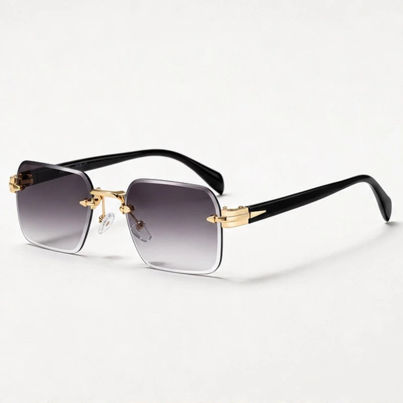 Auden Rimless Rectangular Shades - Ash - Sunglasses - Eric Muller - Image 1