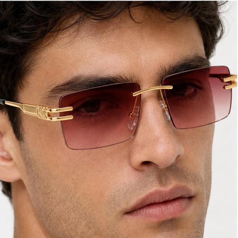 Aurek Rimless Shades - Rouge - rimless sunglasses - Eric Muller - Image 3