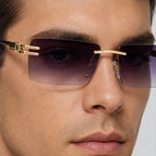 Aurek Rimless Shades - Mouve - rimless sunglasses - Eric Muller - Image 3