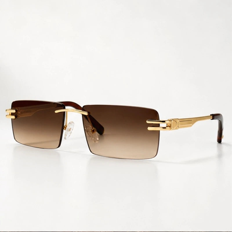 Aurek Rimless Shades - Mocha - Sunglasses - Eric Muller - Image 1
