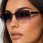 Aurek Rimless Shades - Carbon - rectangular sunglasses - Eric Muller - Image 4