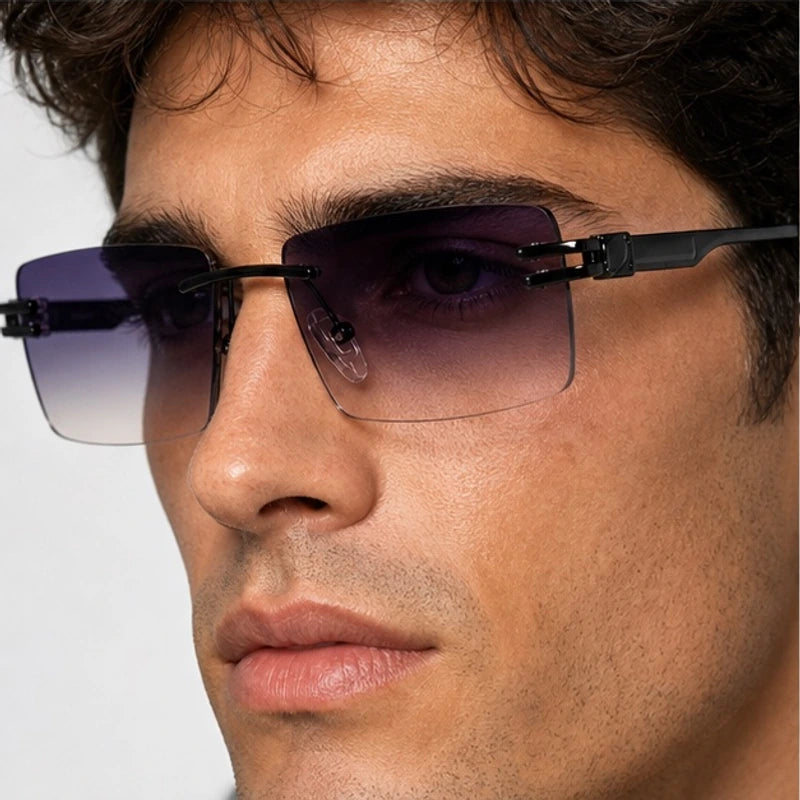 Aurek Rimless Shades - Carbon - rimless sunglasses - Eric Muller - Image 3