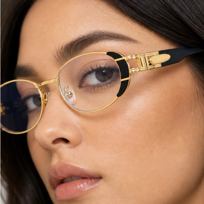 Aurelia Oval Shades - Pearl - gold metal - Eric Muller - Image 4