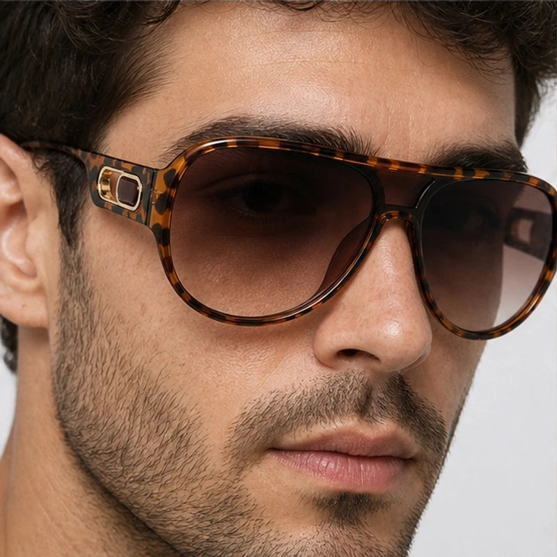 Aurelia Shield Aviator Shades - Leopard - aviator sunglasses - Eric Muller - Image 3