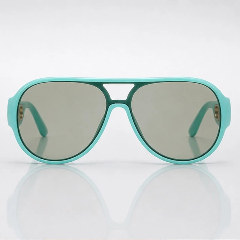 Aurelia Shield Aviator Shades - Turquoise - sunglasses - Eric Muller - Image 2