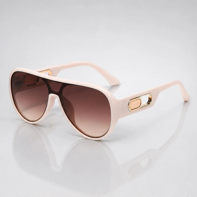 Aurelia Shield Aviator Shades - Cream - Sunglasses - Eric Muller - Image 1
