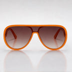 Aurelia Shield Aviator Shades - Orange - sunglasses - Eric Muller - Image 2