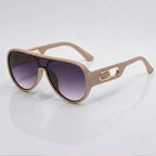 Aurelia Shield Aviator Shades - Khaki - Sunglasses - Eric Muller - Image 1