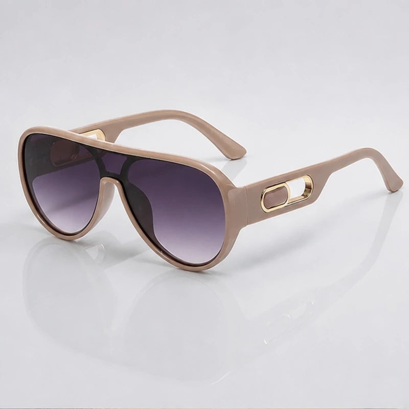Aurelia Shield Aviator Shades - Khaki - Sunglasses - Eric Muller - Image 1