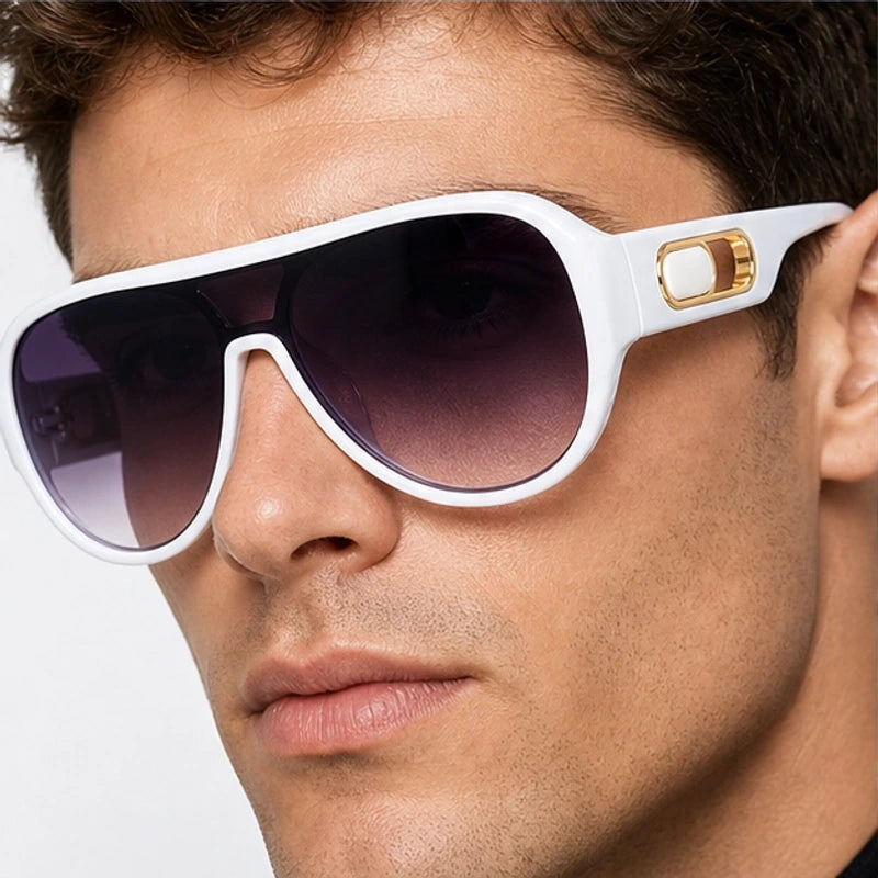 Aurelia Shield Aviator Shades - White - shield frame - Eric Muller - Image 4