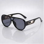 Aurelia Shield Aviator Shades - Black - Sunglasses - Eric Muller - Image 1