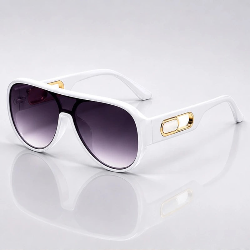 Aurelia Shield Aviator Shades - White - Sunglasses - Eric Muller - Image 1