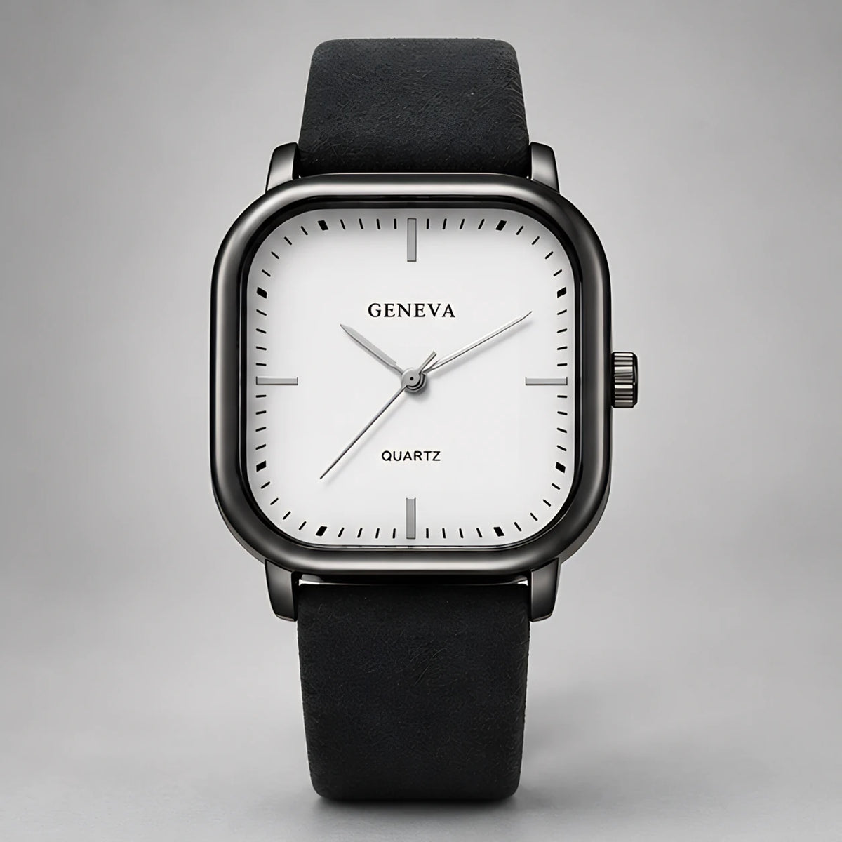 Aurelian Men's Square Dial Quartz Watch - Black & White - apparel - Eric Muller - Image 2