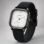 Aurelian Men's Square Dial Quartz Watch - Black & White - Men's Accessories > Watches > Square Dial Watches - Eric Muller - Image 1