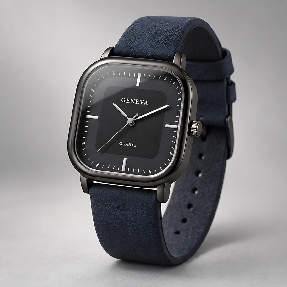 Aurelian Men's Square Dial Quartz Watch - Blue & Black - Men's Accessories > Watches > Square Dial Watches - Eric Muller - Image 1