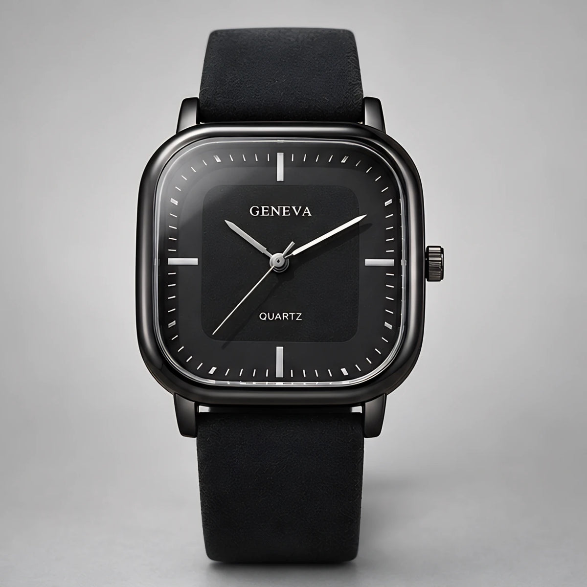 Aurelian Men's Square Dial Quartz Watch - Black & Black - apparel - Eric Muller - Image 2