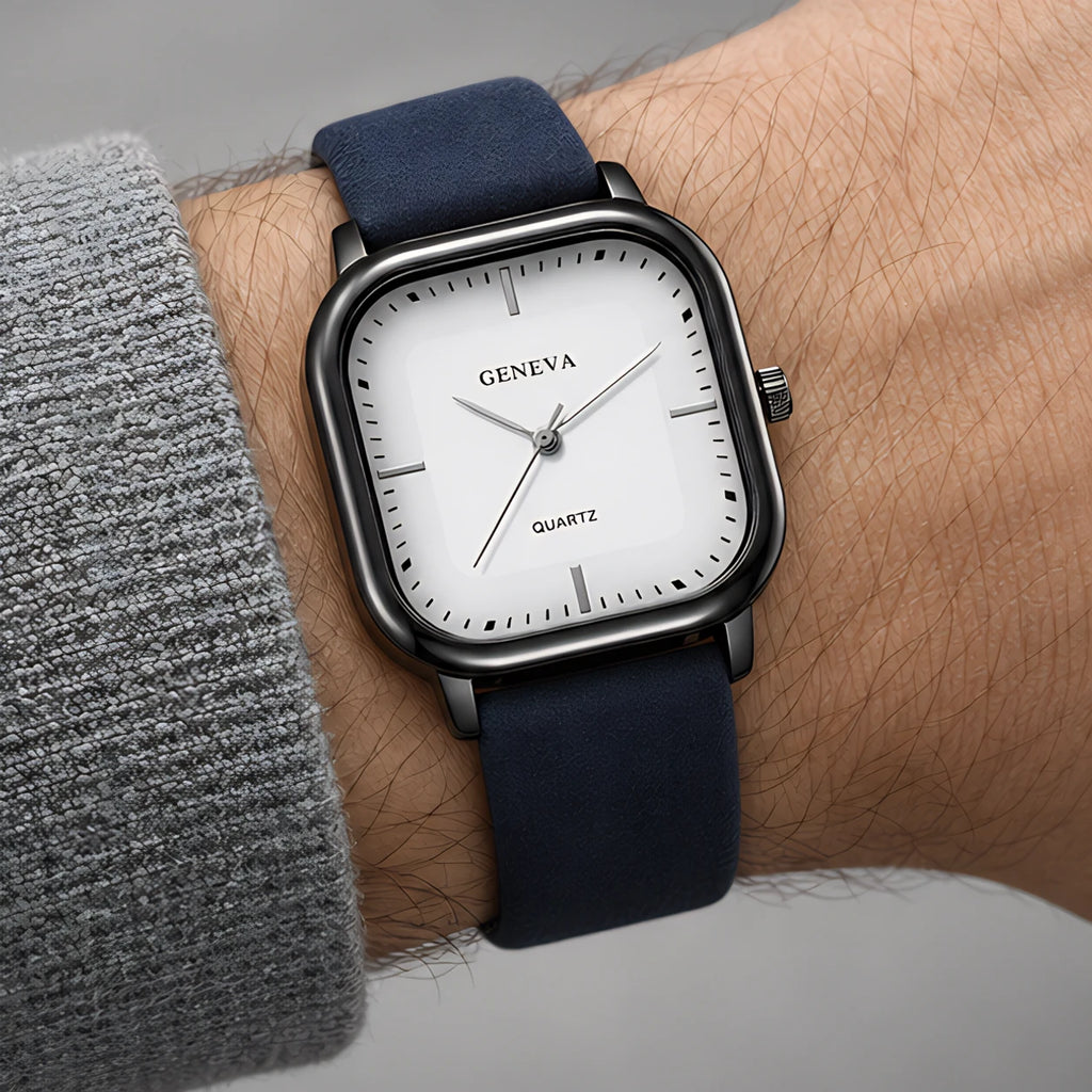 Aurelian Men's Square Dial Quartz Watch - Blue & White - Men's Accessories > Watches > Square Dial Watches - Eric Muller - Image 3