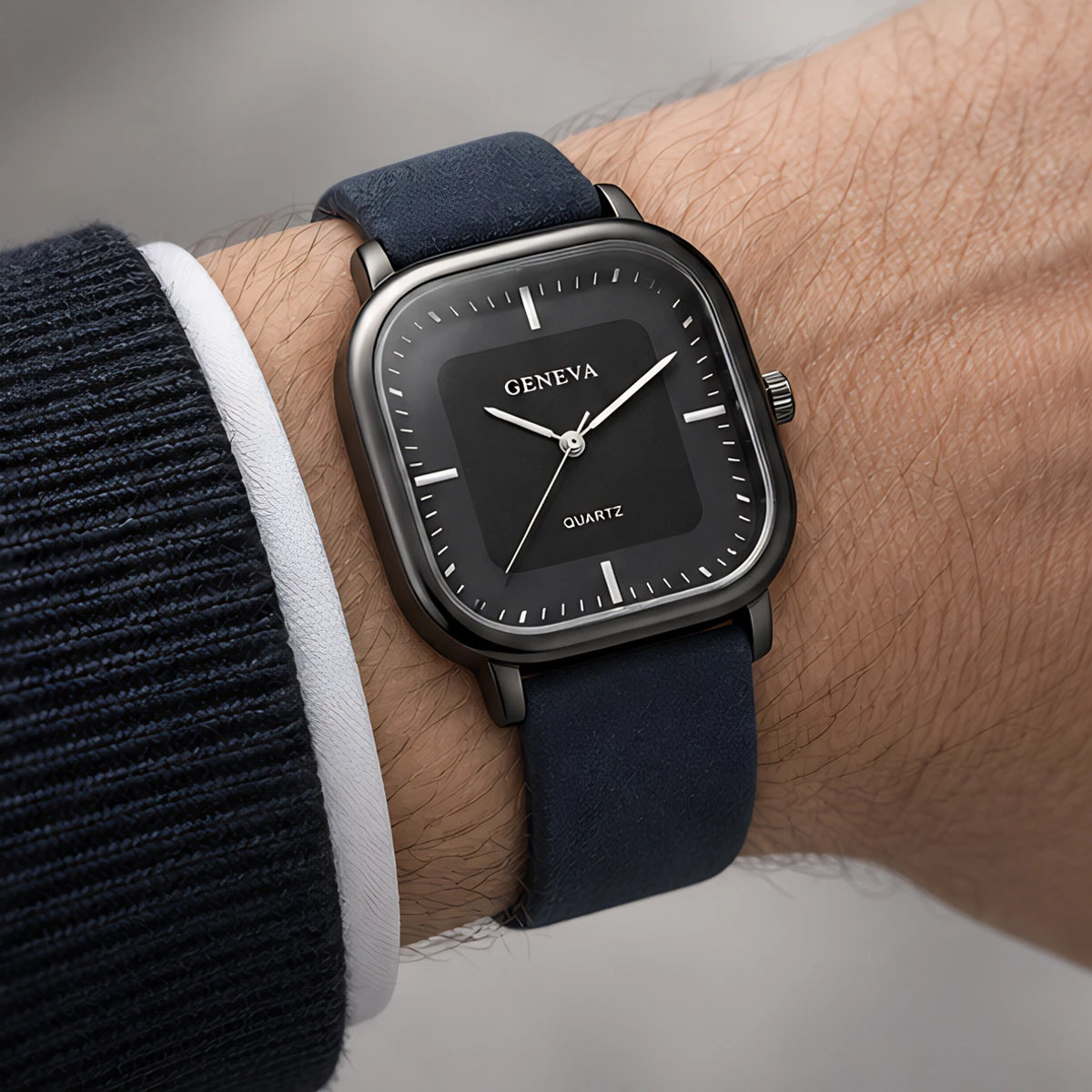 Aurelian Men's Square Dial Quartz Watch - Blue & Black - Men's Accessories > Watches > Square Dial Watches - Eric Muller - Image 3