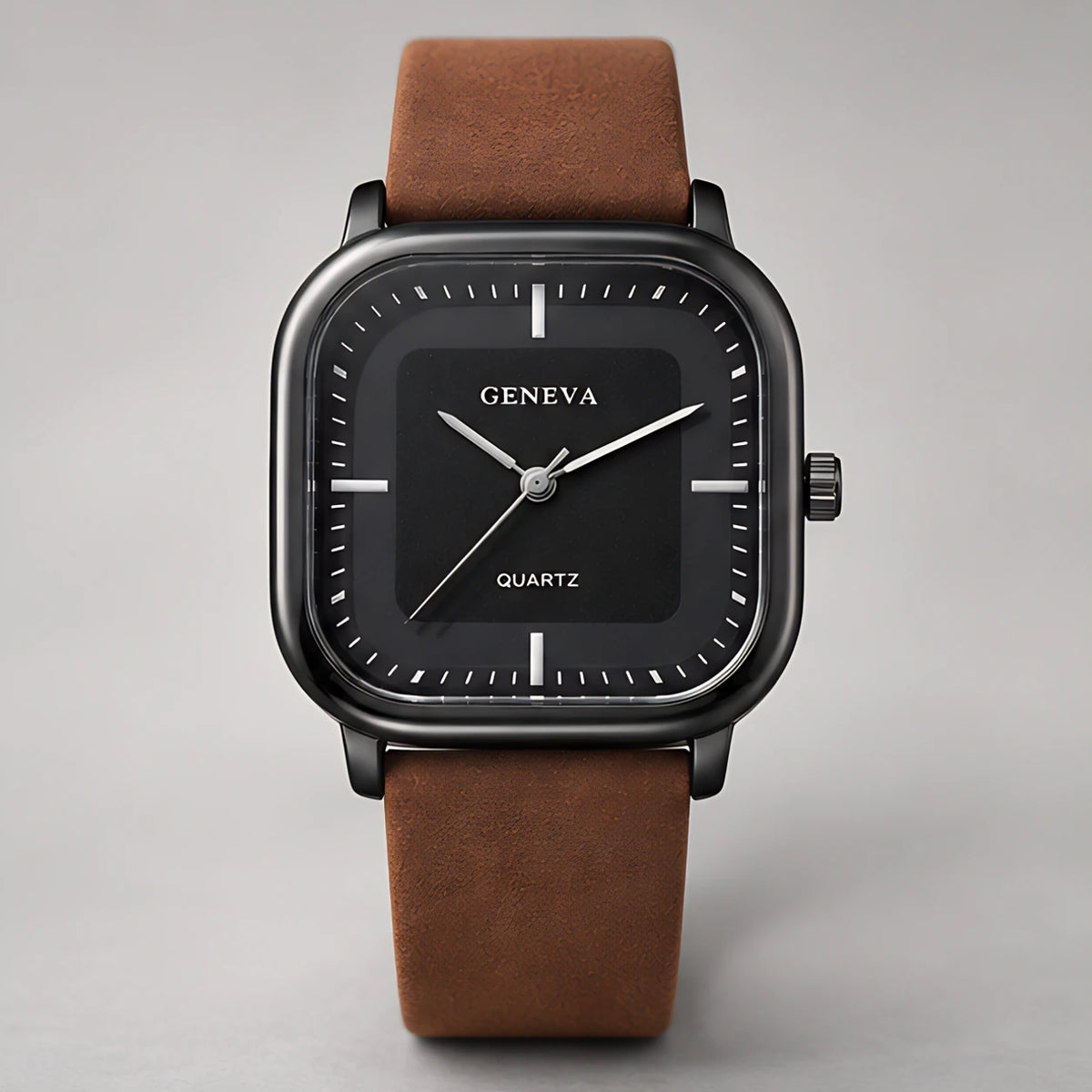 Aurelian Men's Square Dial Quartz Watch - Brown & Black - apparel - Eric Muller - Image 2