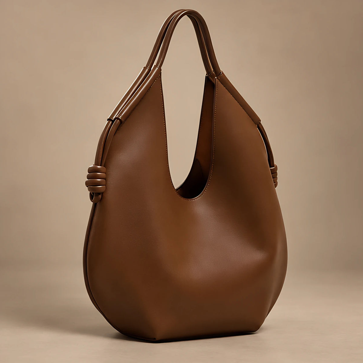 Aurelie Women's Knotted Sculpted Tote Bag - Brown - Women's Accessories > Bags > Tote Bags - Eric Muller - Image 1