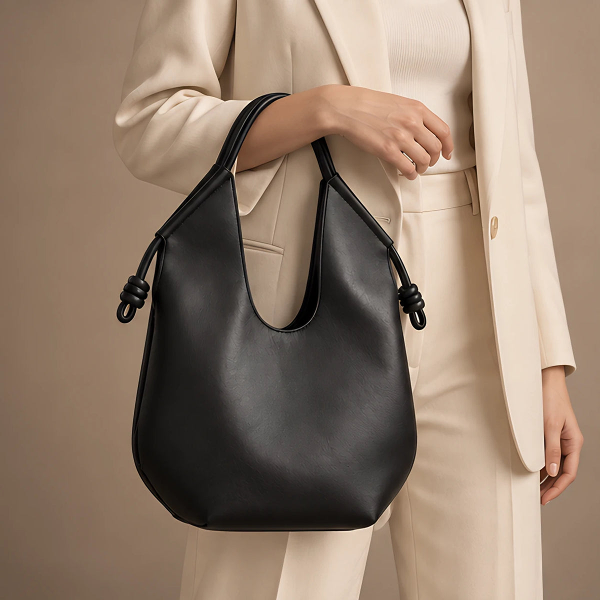 Aurelie Women's Knotted Sculpted Tote Bag - Black - Accessories | Woman - Eric Muller - Image 2