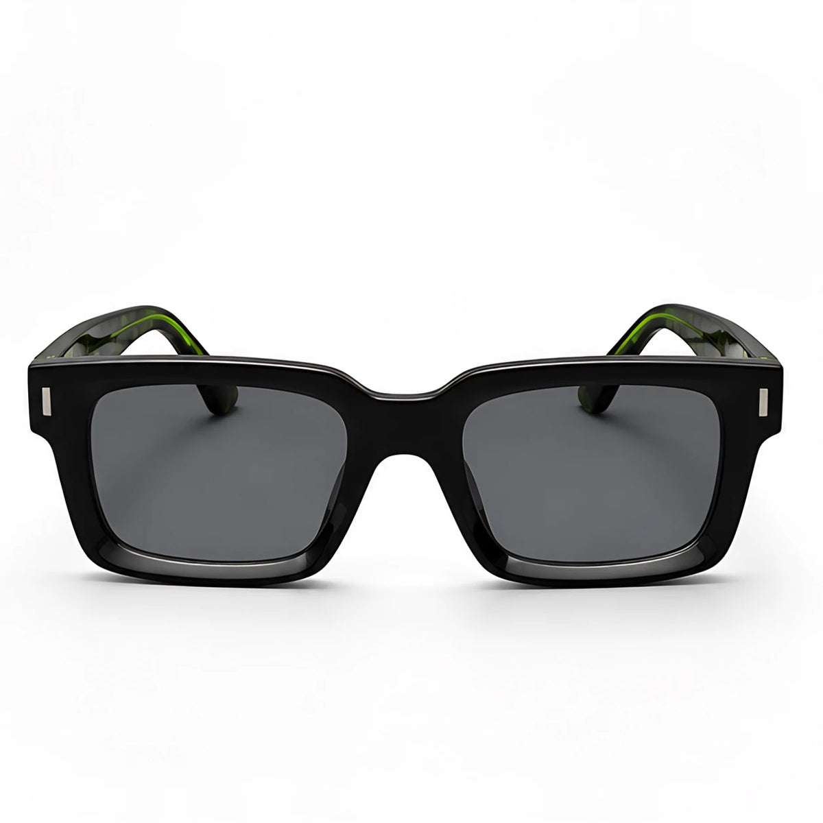 Aurette Chunky Square Full-Rim Sunglasses - Green Leopard - sunglasses - Eric Muller - Image 2