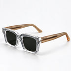 Aurette Chunky Square Full-Rim Sunglasses - Clear - Accessories > Sunglasses > Square Sunglasses - Eric Muller - Image 1