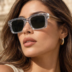 Aurette Chunky Square Full-Rim Sunglasses - Clear - full-rim - Eric Muller - Image 4